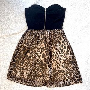 Strapless Pink Owl dress